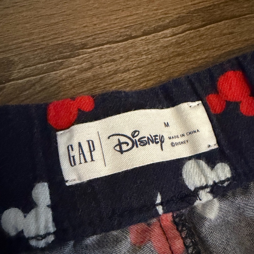 WomensGAP Navy Jogger Pajama Pants with Red & White Mickey Heads Size Medium - Picture 5 of 10